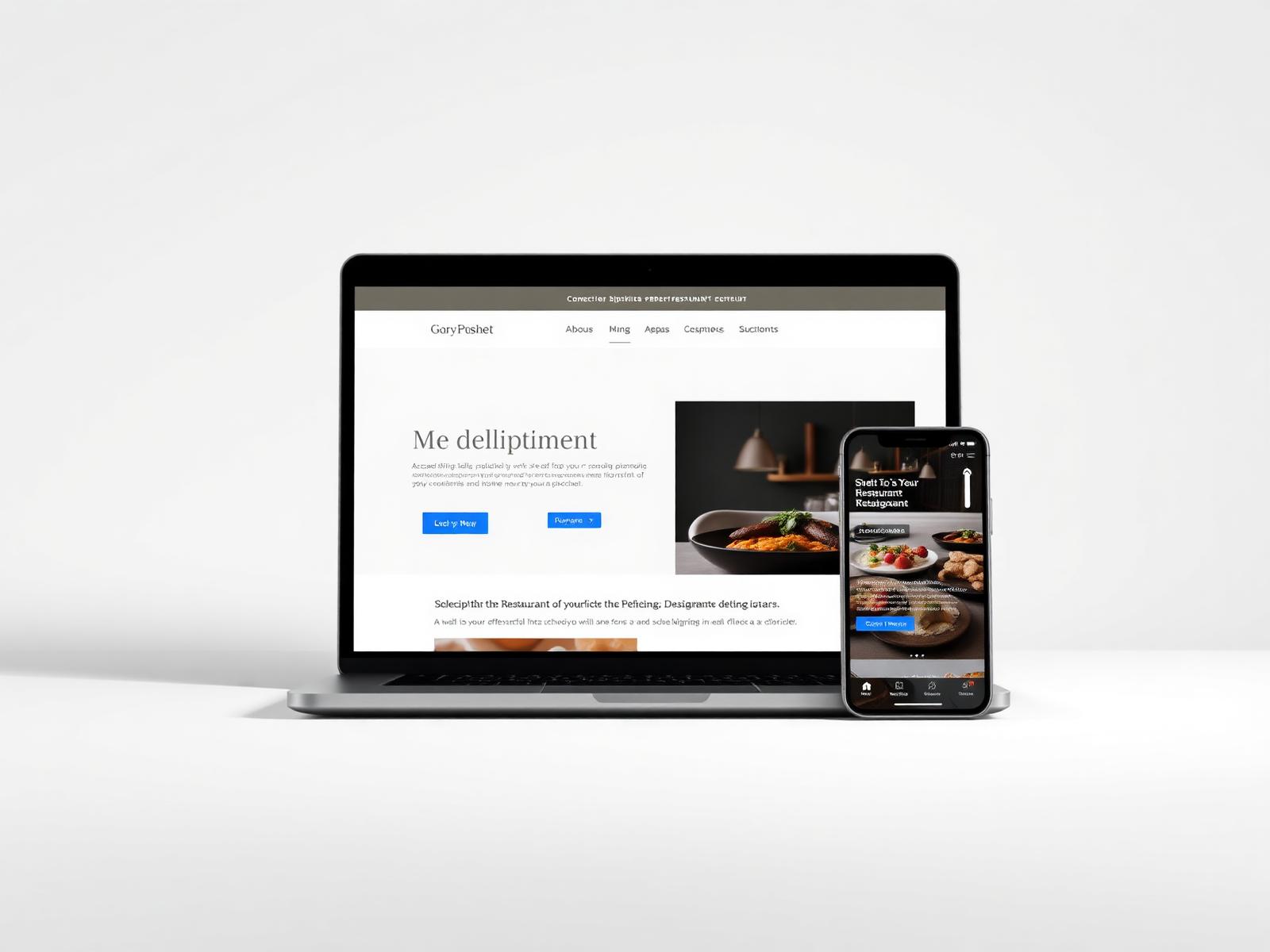 Mockup di un sito web moderno realizzato da LGP Studio per un'attività del Tigullio